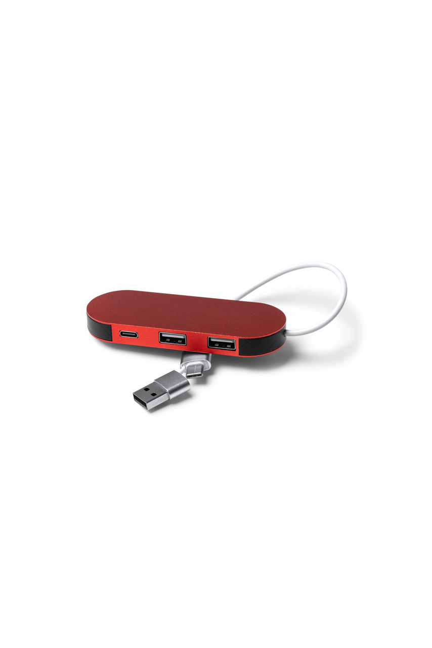 Eco-Friendly Bamboo USB Hub with 3 Ports