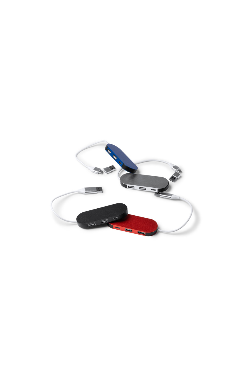 Hub USB din Aluminiu Reutilizat DORIAN