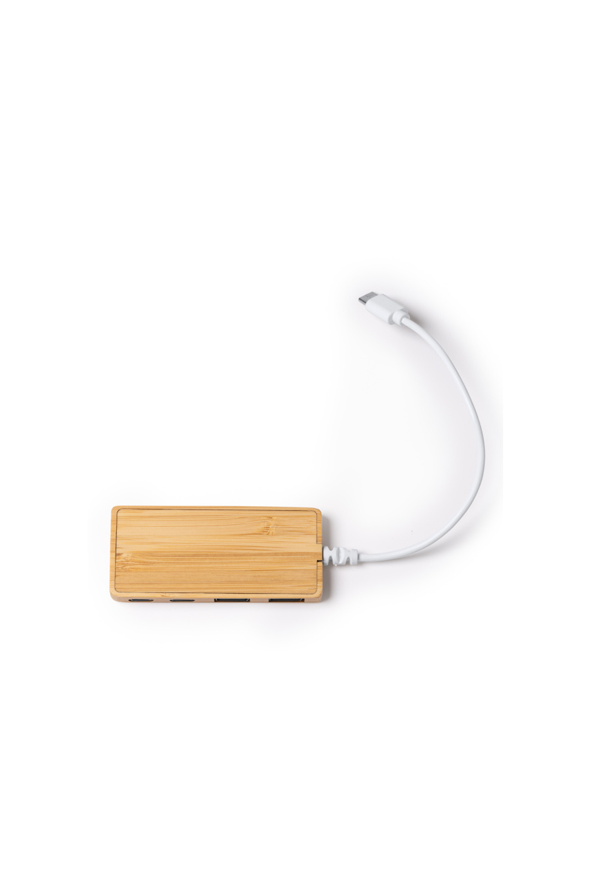 Hub USB din bambus PABLEK cu 4 porturi