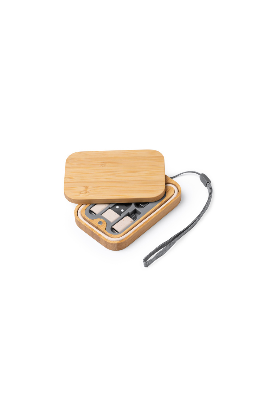 Eco-Friendly Bamboo Charging Cable Set