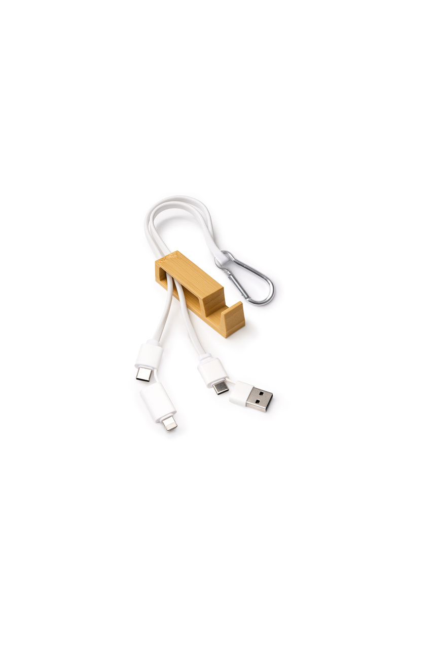 BOEME Bamboo 4-in-1 Charger Cable with Holder