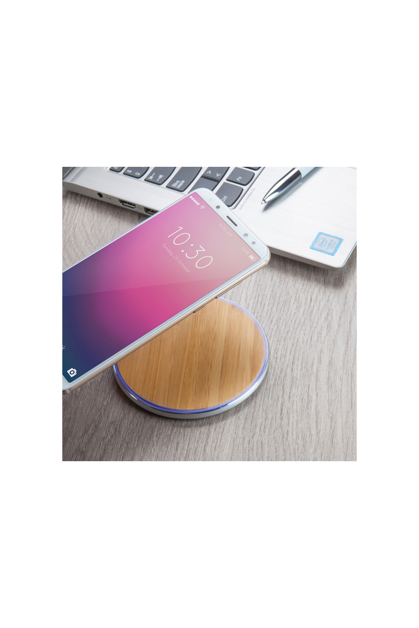 Încărcător Wireless FALCON din Bambus - 10W