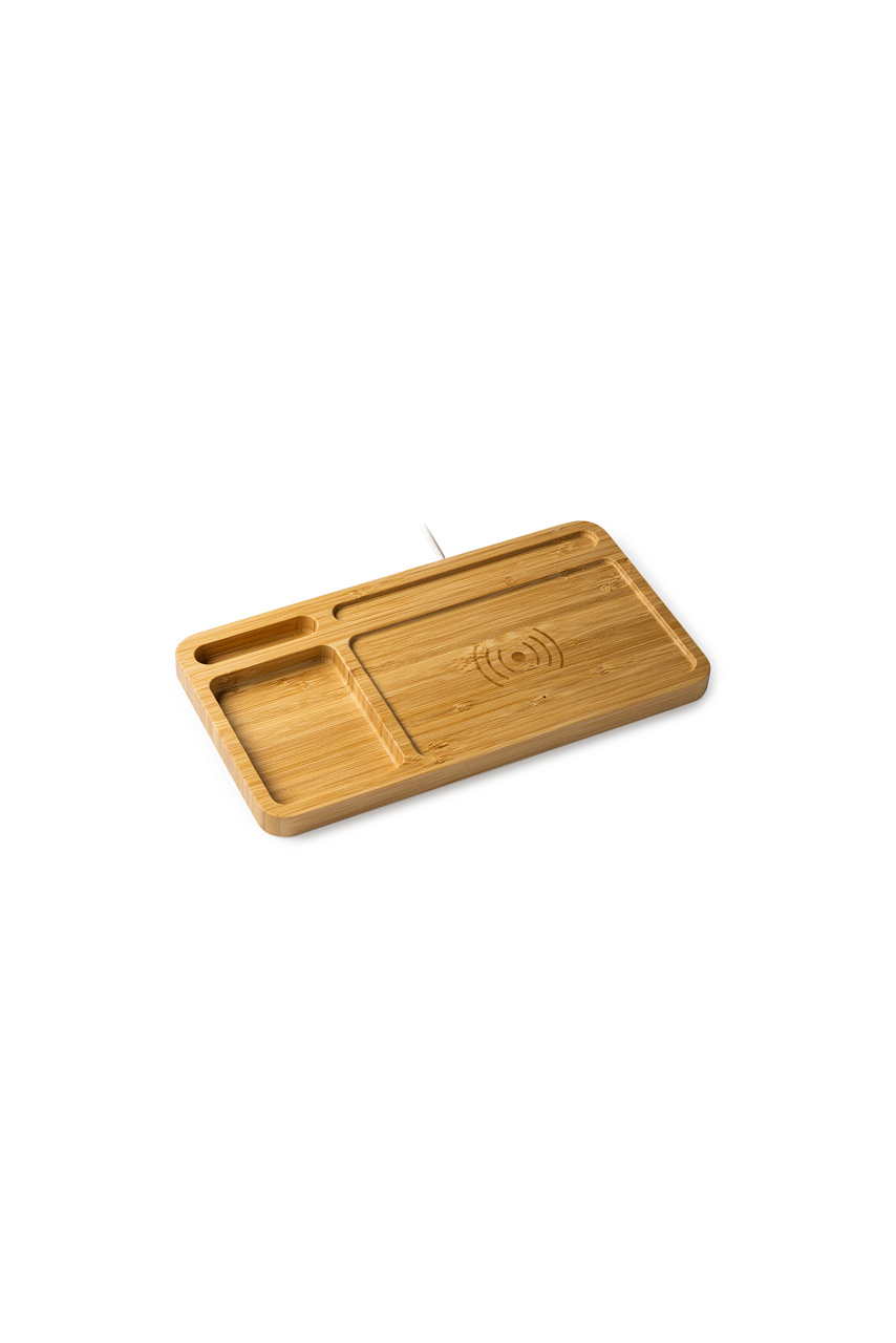 Eco-Friendly Bamboo Wireless Charging Station