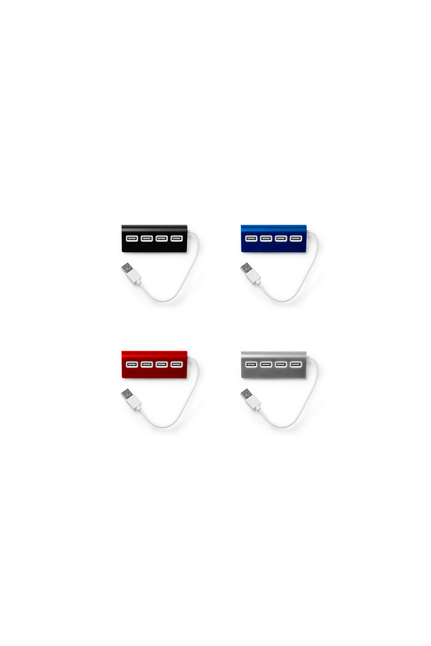 Plerion Aluminum USB Hub with 4 Ports