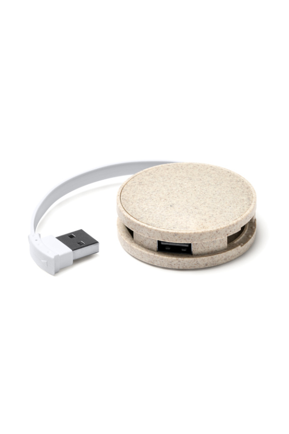 Hub USB Eco GOSPEK cu Fibre de Grâu - 4 Porturi