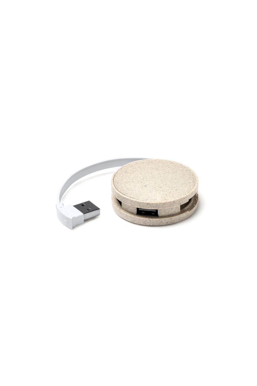 Eco-Friendly Wheat Fibre USB Hub with 4 Ports