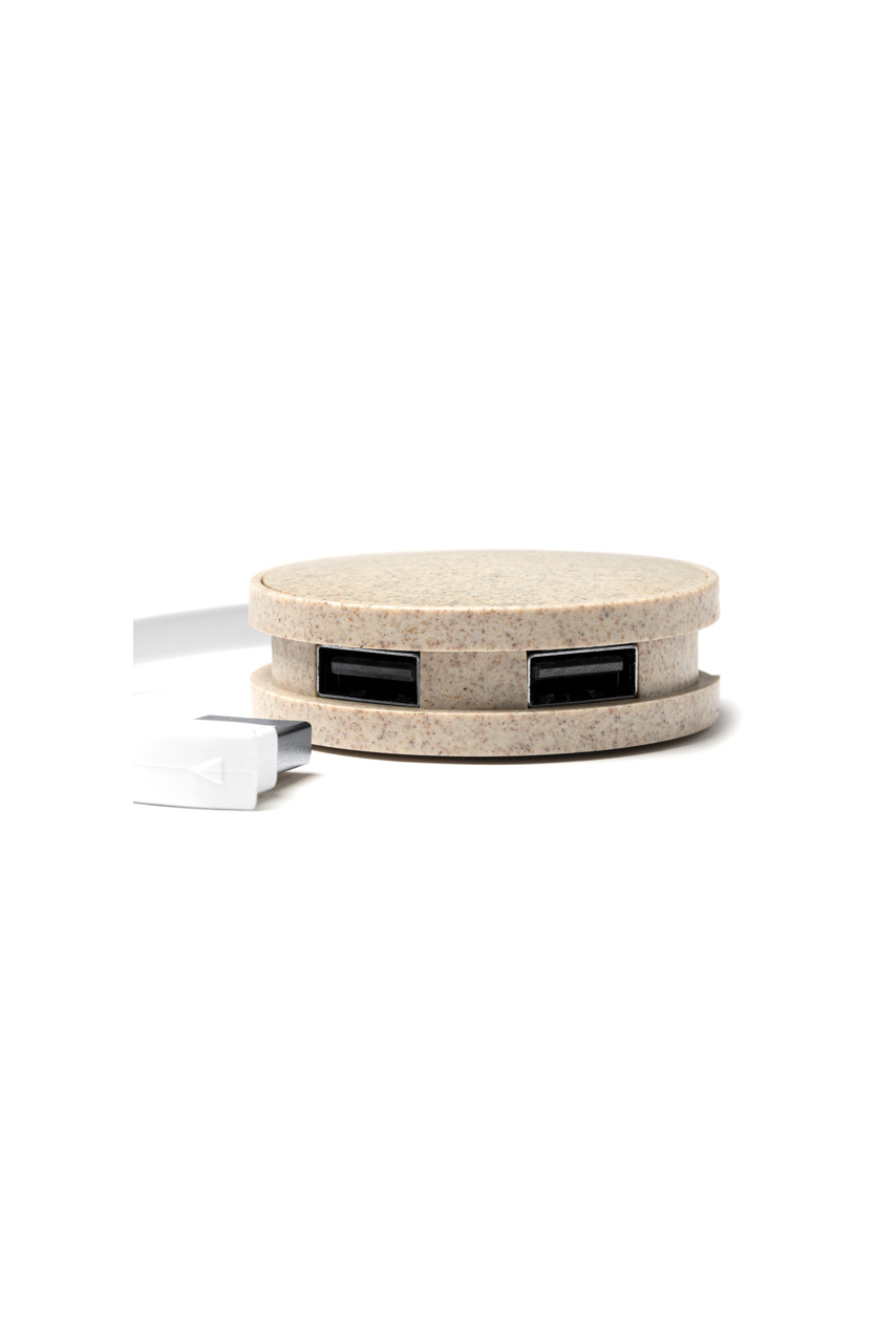 Hub USB Eco GOSPEK cu Fibre de Grâu - 4 Porturi