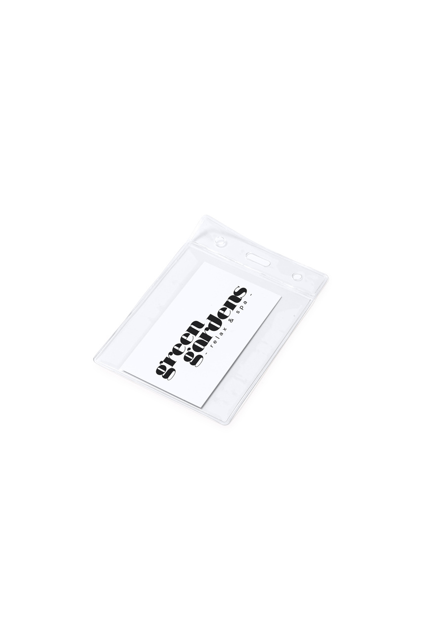 Transparent PVC Vertical Badge Holder