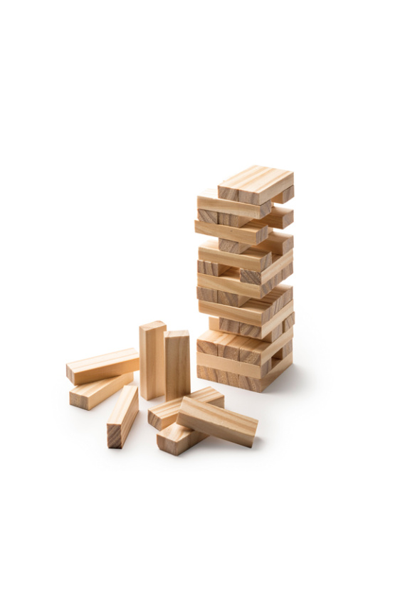 RYMAN Wooden Block Game - 45 Pieces