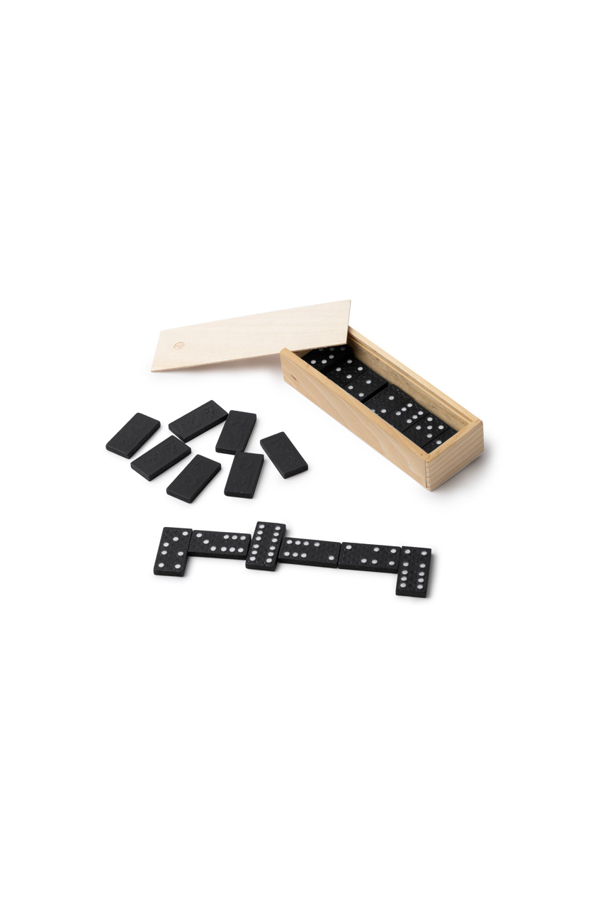 Classic Wooden Domino Set with Storage Box