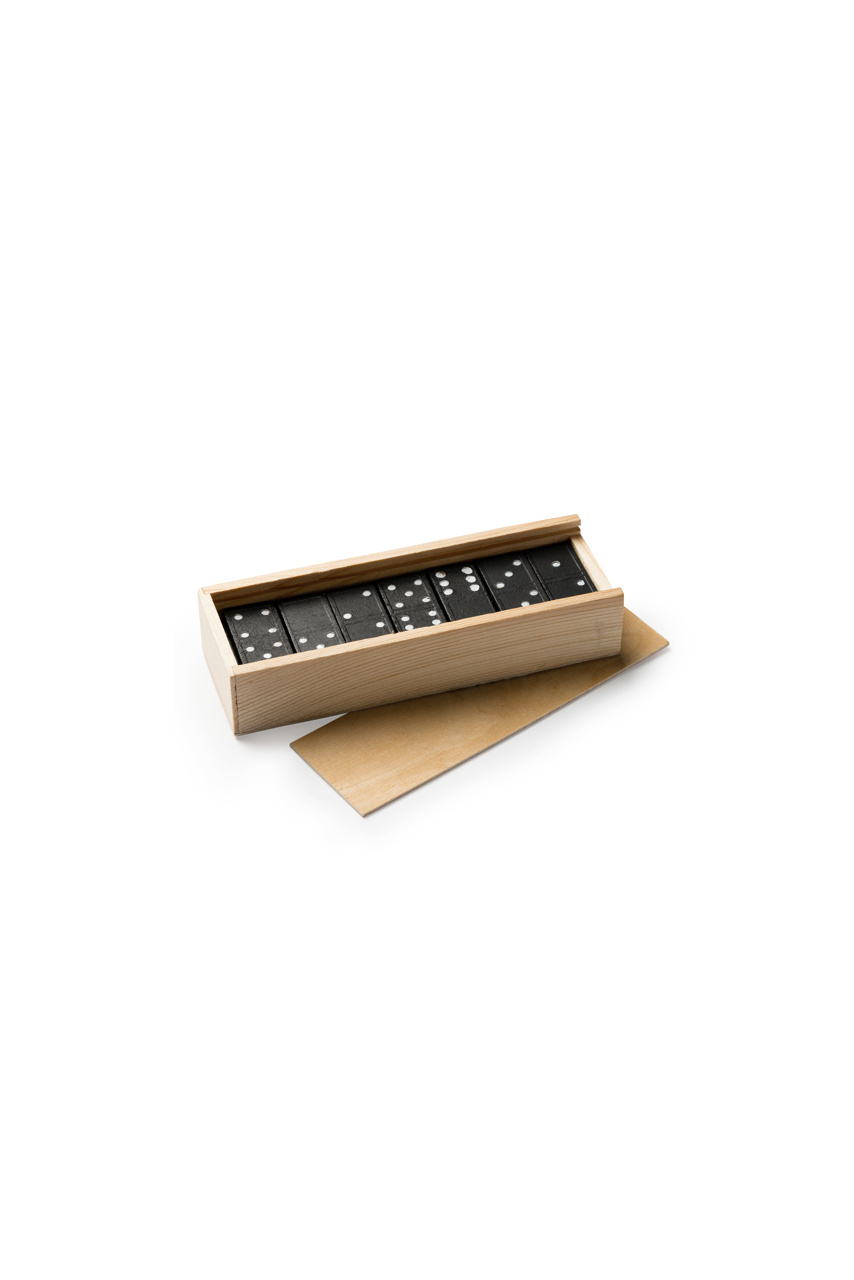 Classic Wooden Domino Set with Storage Box