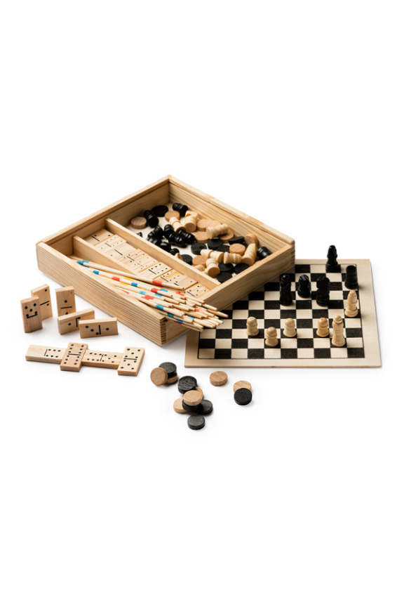 Set Jocuri de Îndemânare GALVY - Mikado, Șah, Dame, Domino