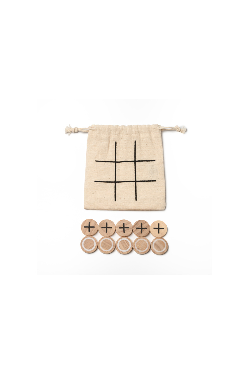 Wooden Noughts and Crosses Game Set