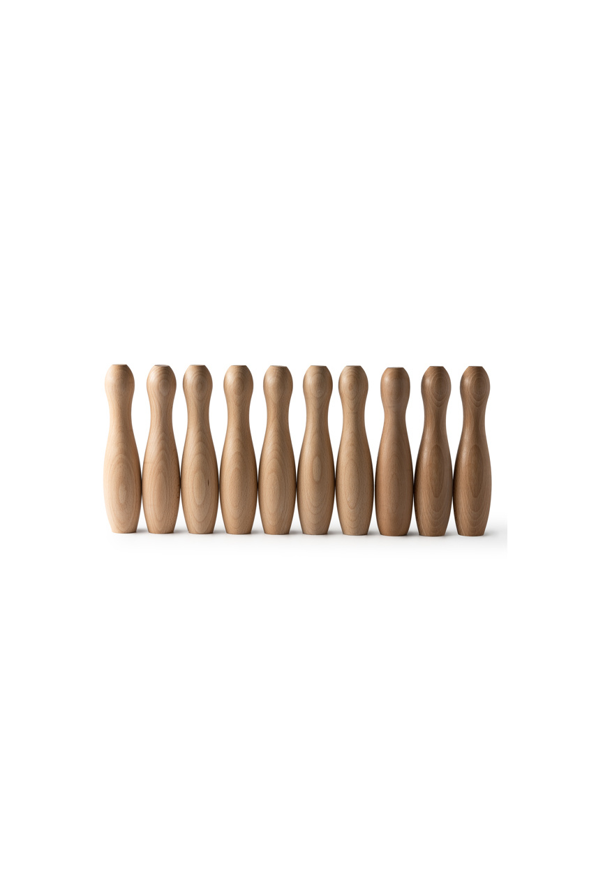 Eco-Friendly Wooden Skittles Set - Fun for All Ages