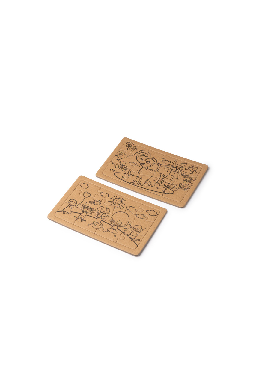 ZEON Recycled Cardboard Coloring Puzzles Set
