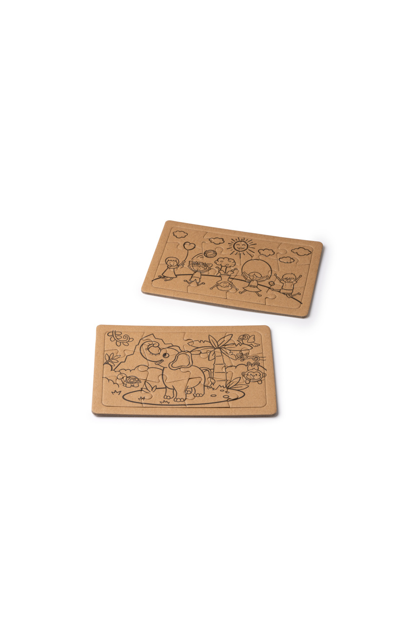 ZEON Recycled Cardboard Coloring Puzzles Set
