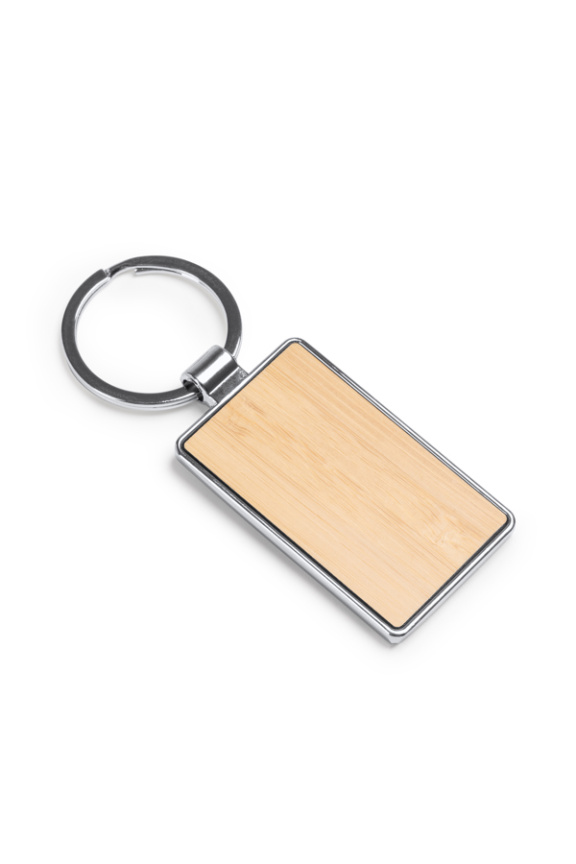 KARBY Bamboo and Metal Keychain