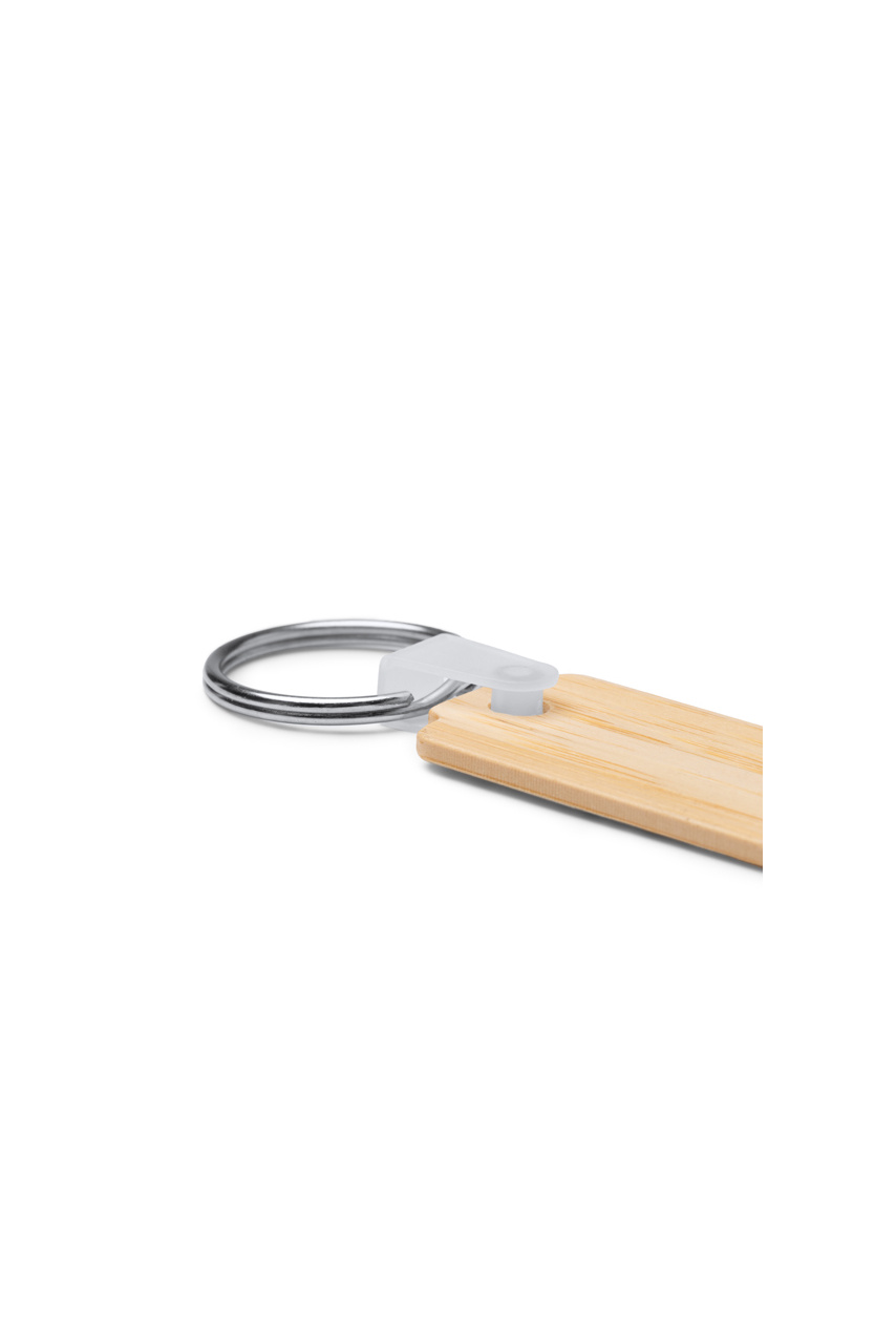 Bamboo Shopping Cart Coin Keychain