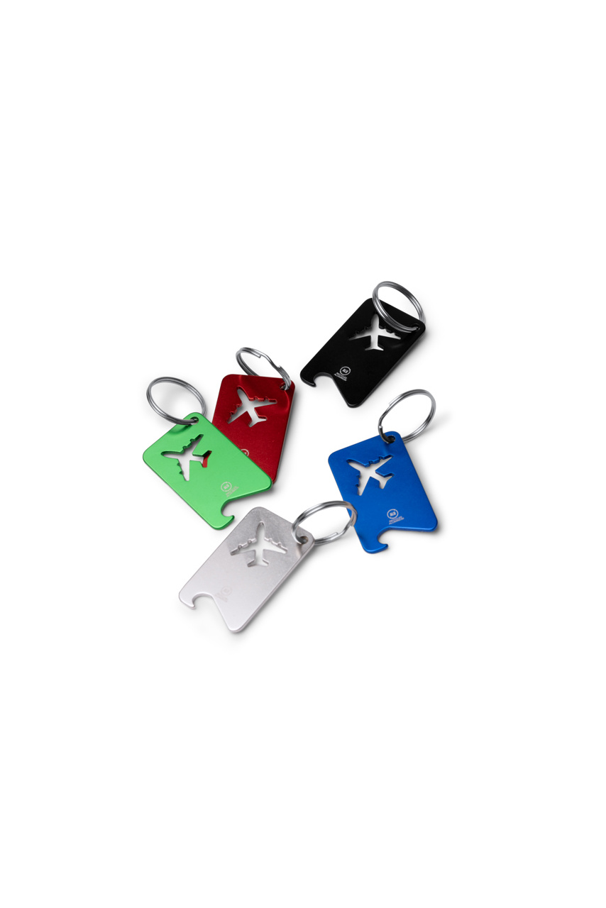 FLAPIK Recycled Aluminium Keyring with Bottle Opener