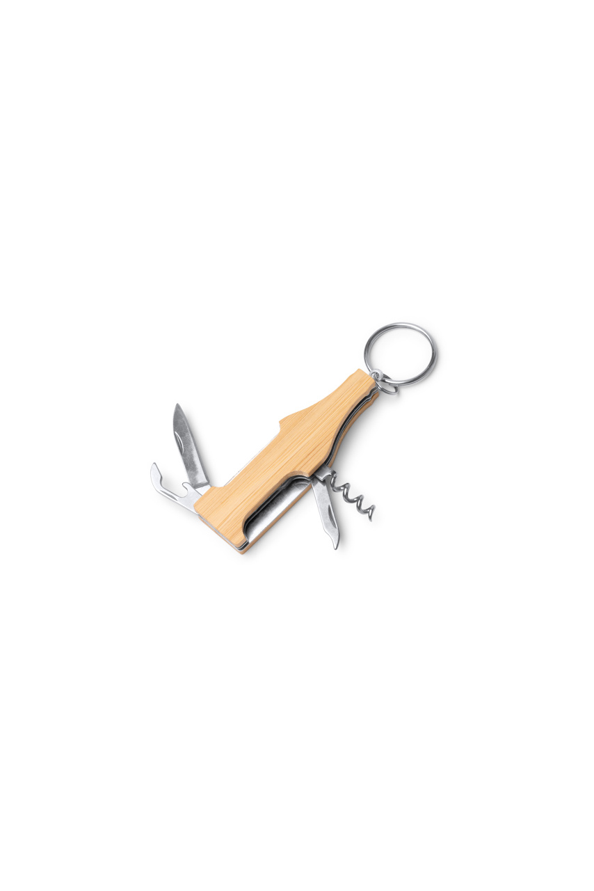 Eco-Friendly Bamboo Multi-Tool Keyring