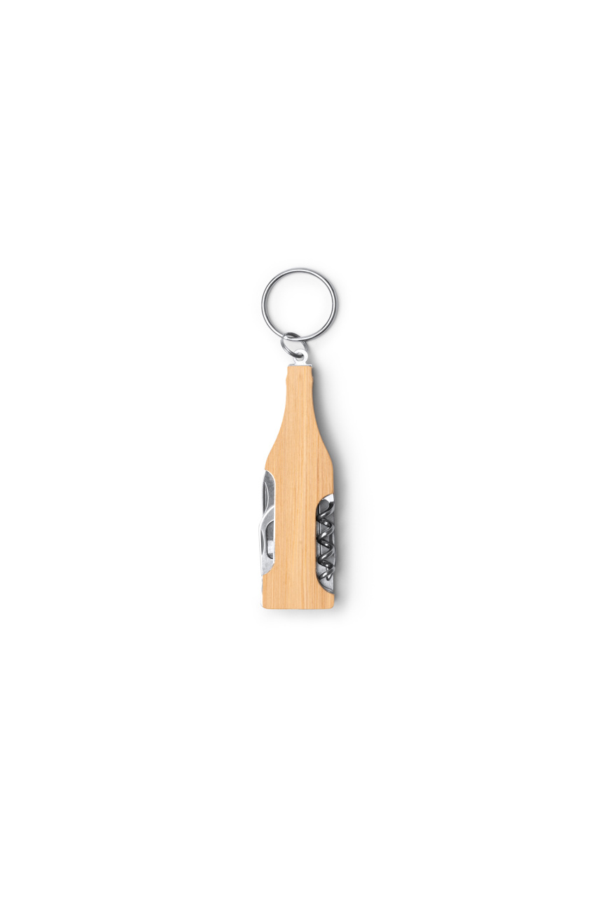 Eco-Friendly Bamboo Multi-Tool Keyring