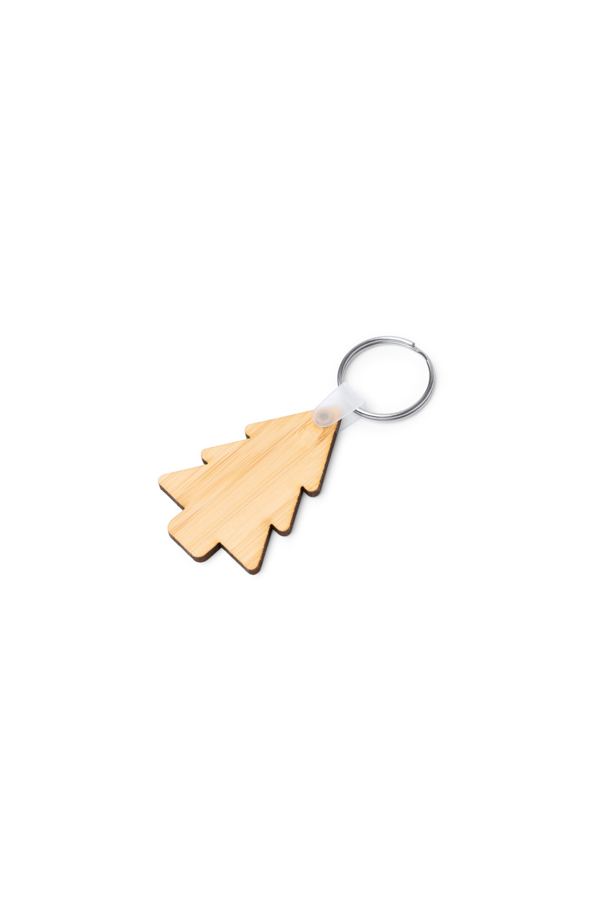 Bamboo Christmas Tree Keychain - Eco-Friendly Gift