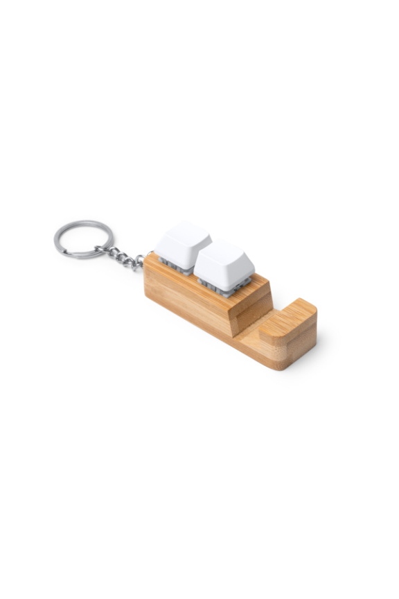 Bamboo Keyring with Smartphone Holder