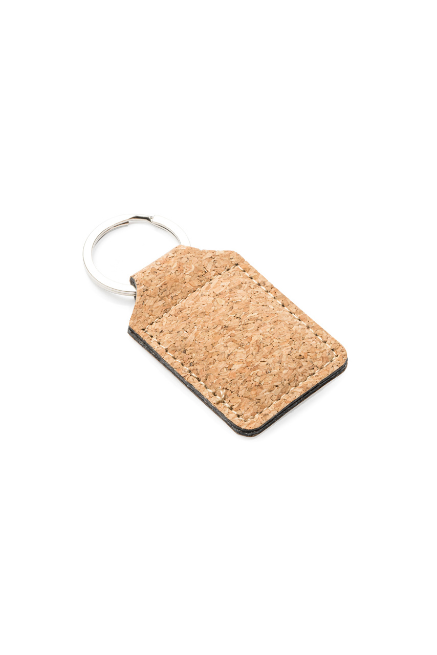 HIBIS Natural Cork Keyring with Metal Ring