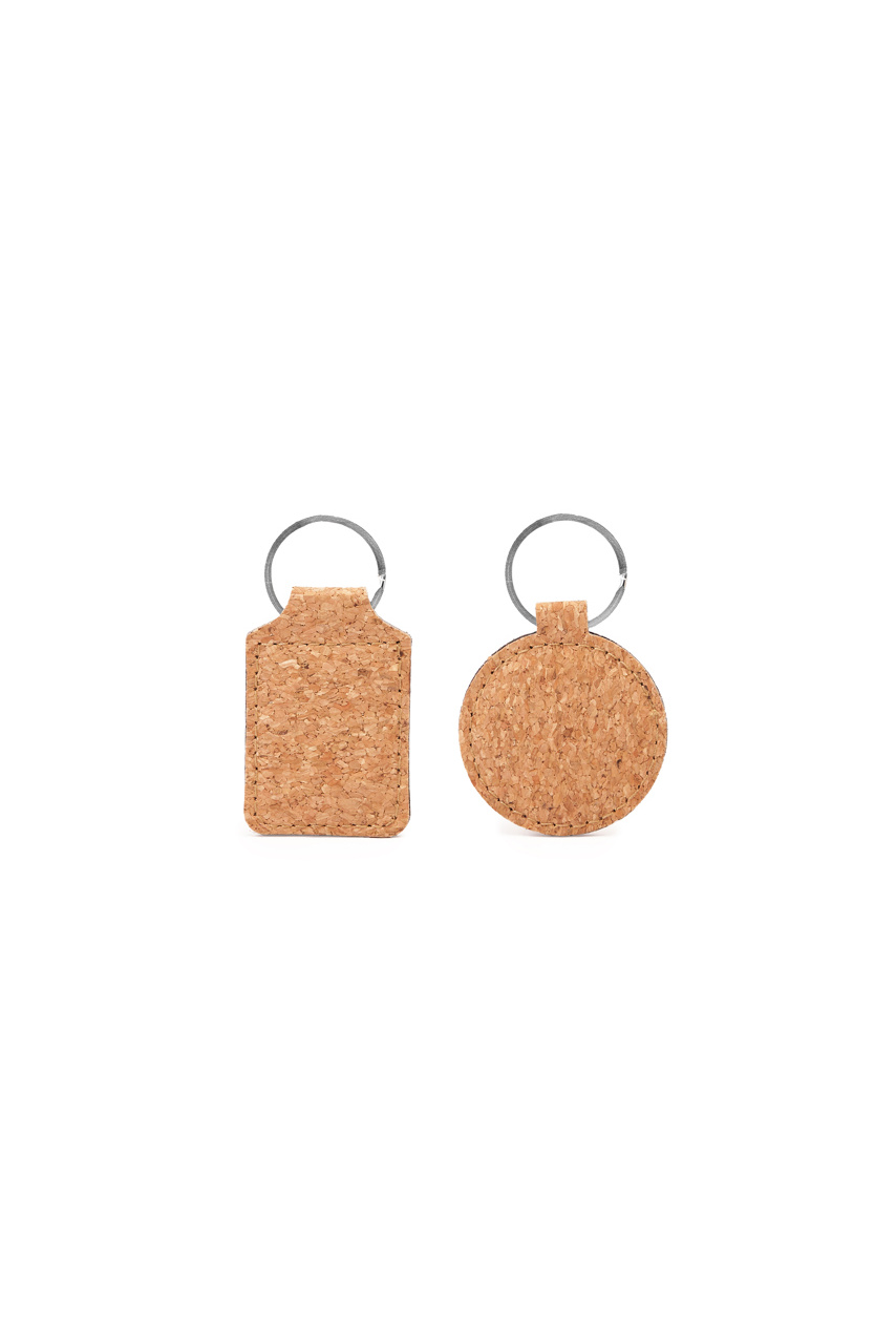 HIBIS Natural Cork Keyring with Metal Ring