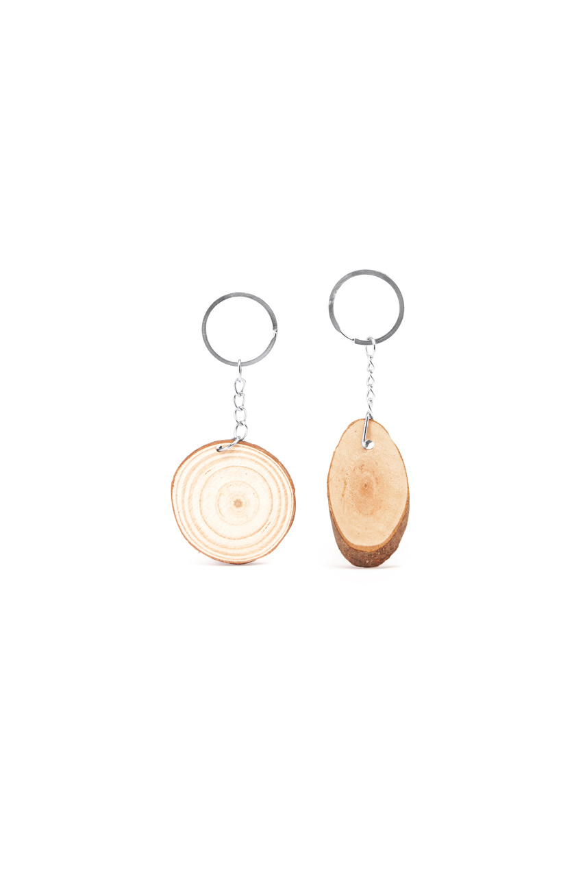 Budan Natural Wood Keyring - Customizable Design