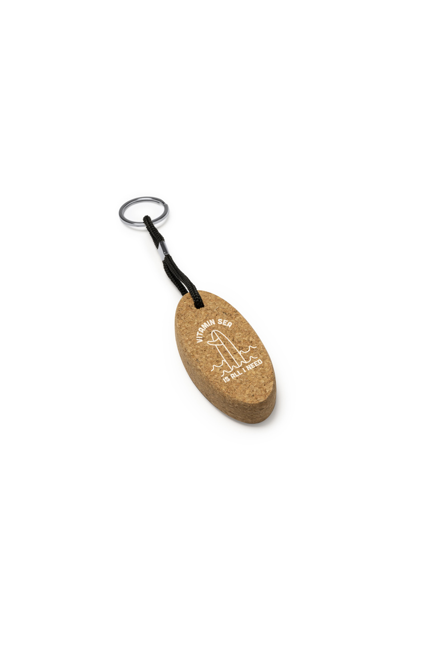 Floating Cork Keychain with Rope - Keeps Keys Safe