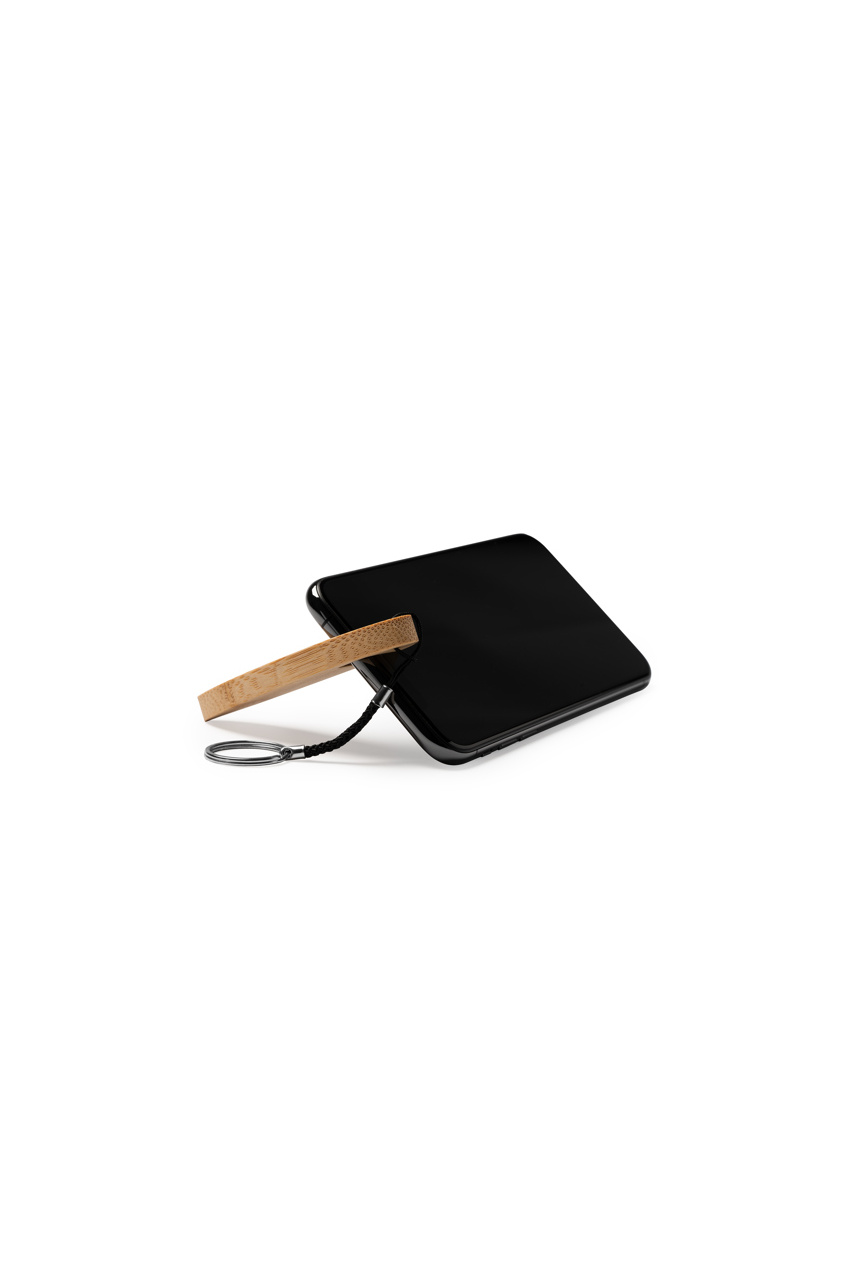 Bamboo Keychain with Phone Holder