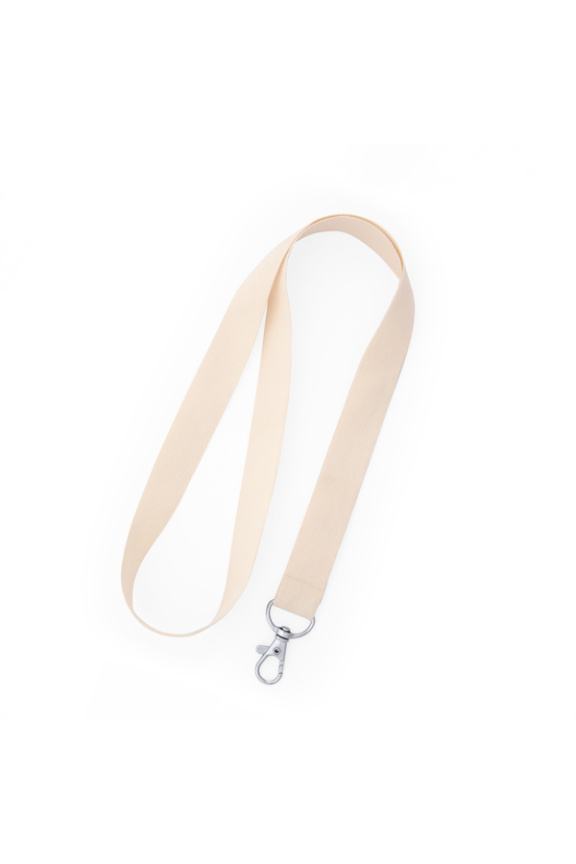 Natural Cotton Lanyard with Carabiner