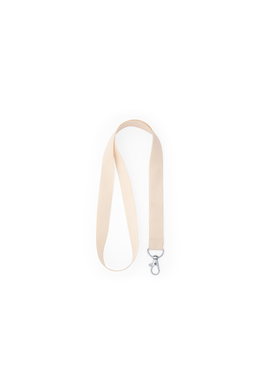 Natural Cotton Lanyard with Carabiner