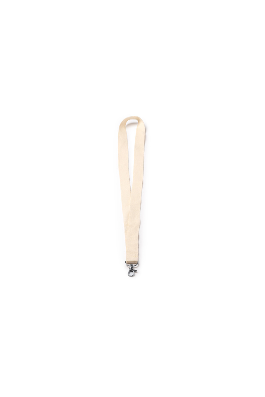 Natural Cotton Lanyard with Carabiner