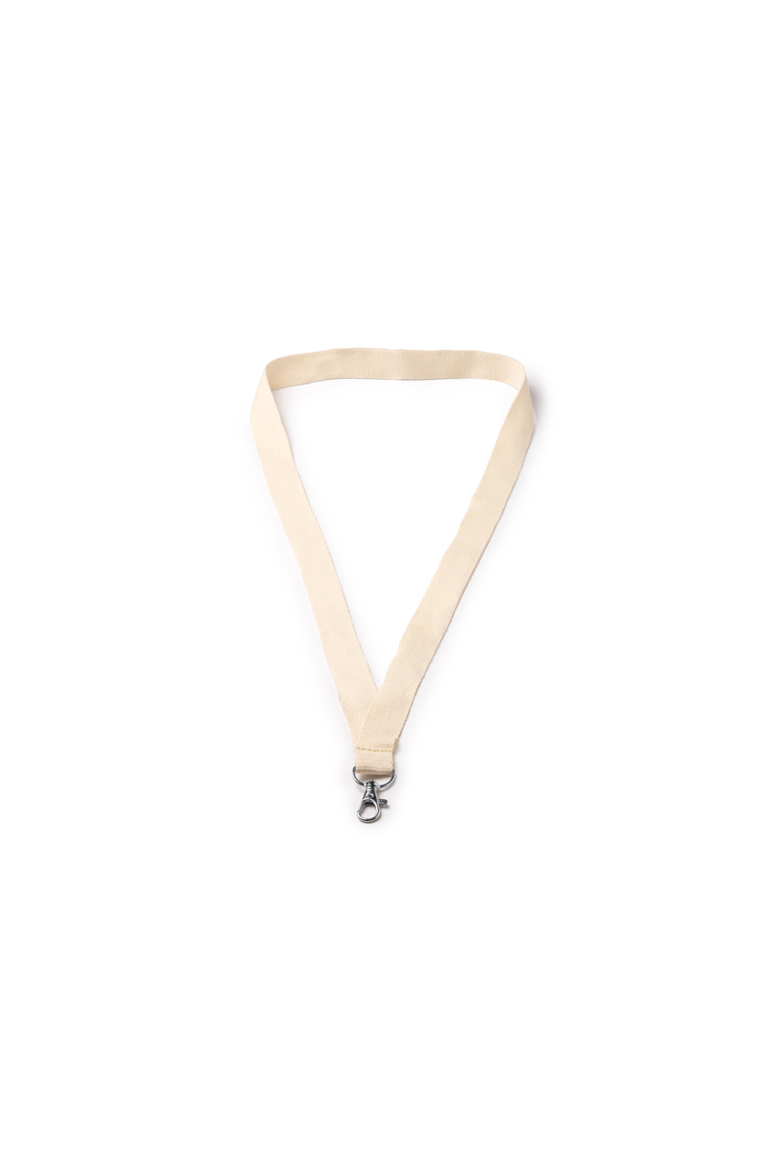 Natural Cotton Lanyard with Carabiner