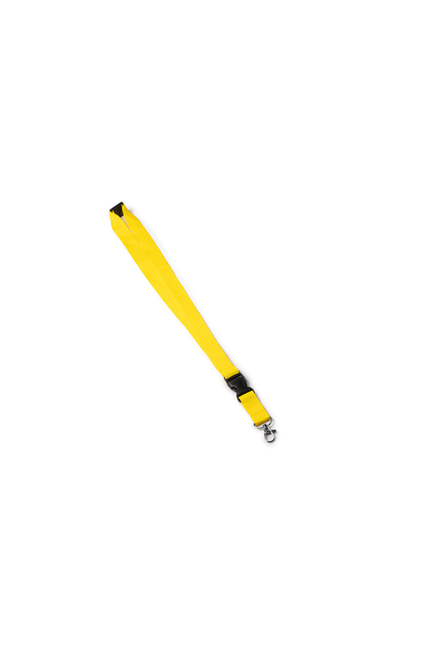 Yellow Polyester Lanyard with Buckle
