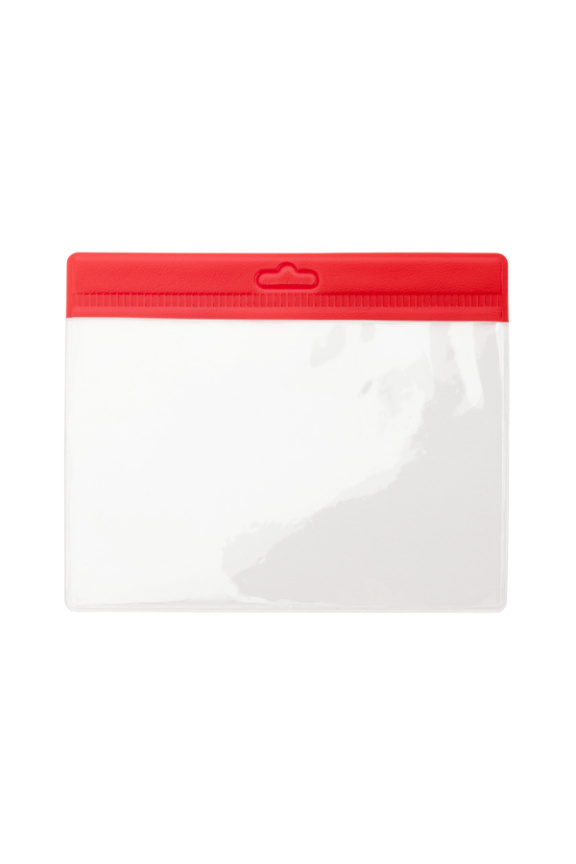 Durable PVC Badge Holder with Red Header