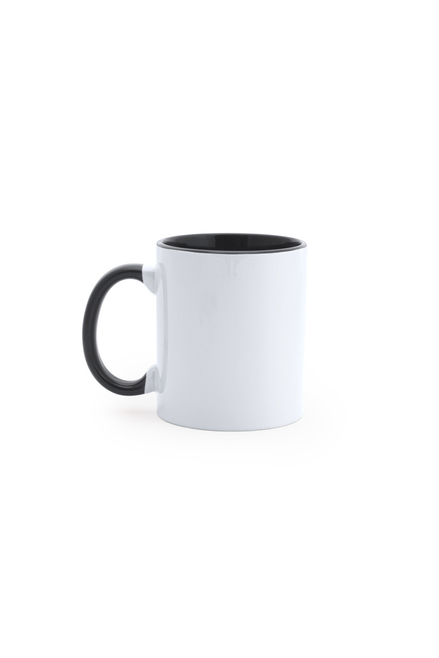 Customizable Ceramic Mug with Red Accent - 350ml