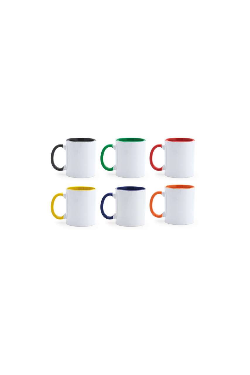 Customizable Ceramic Mug with Red Accent - 350ml