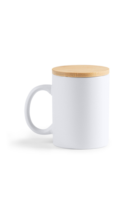 Eco-Friendly Ceramic Mug with Bamboo Lid
