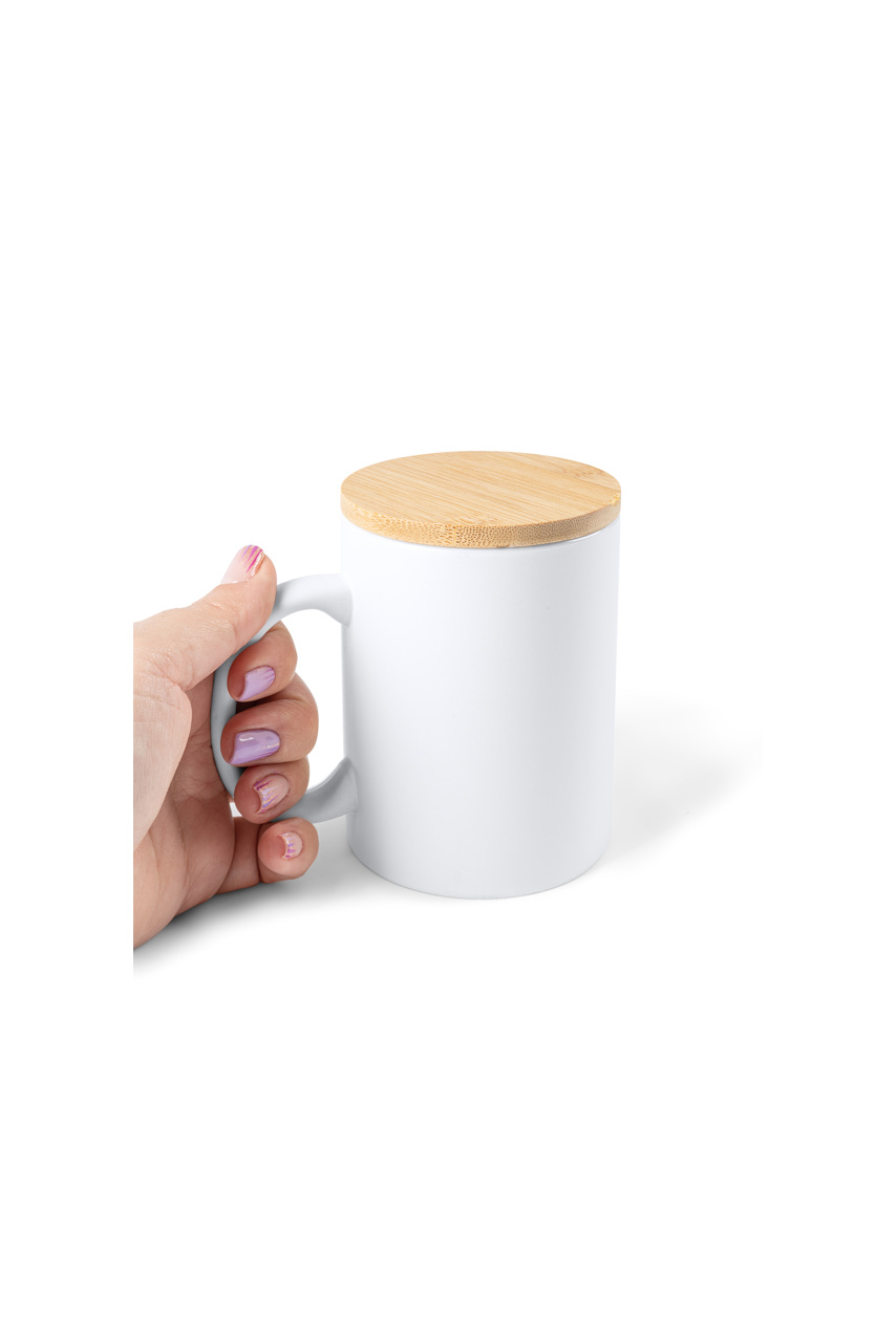 Eco-Friendly Ceramic Mug with Bamboo Lid