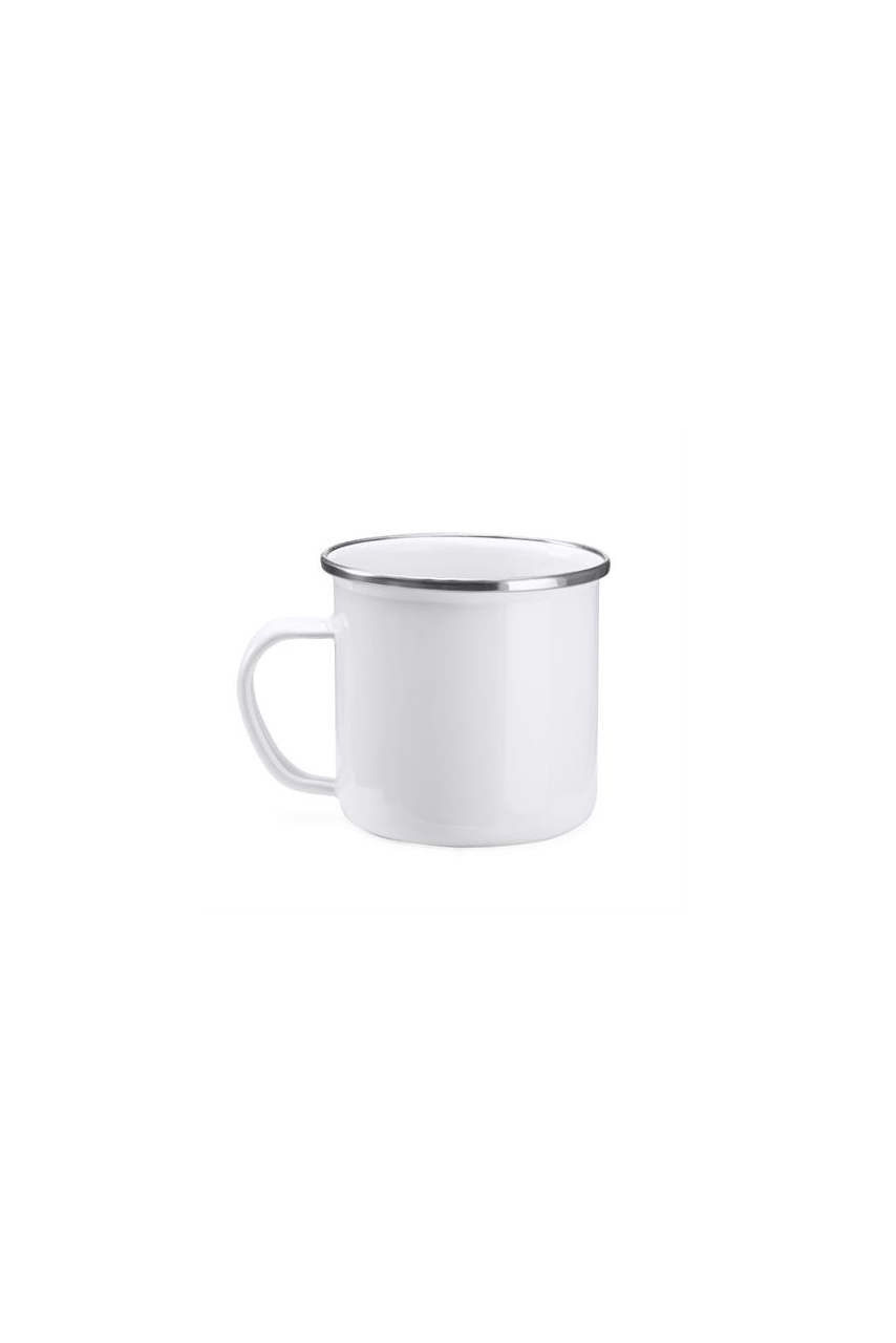 Damasco Retro Enamel Mug with Silver Rim