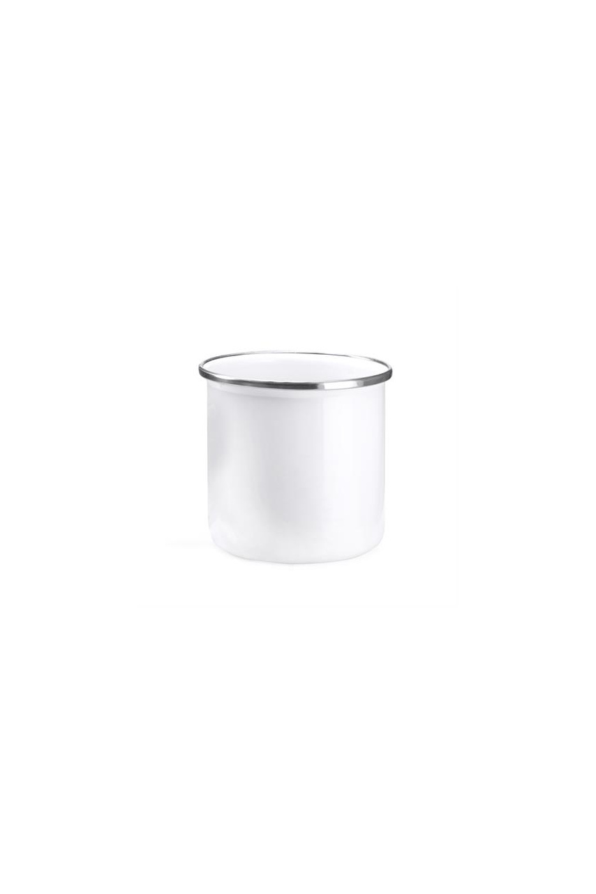 Damasco Retro Enamel Mug with Silver Rim
