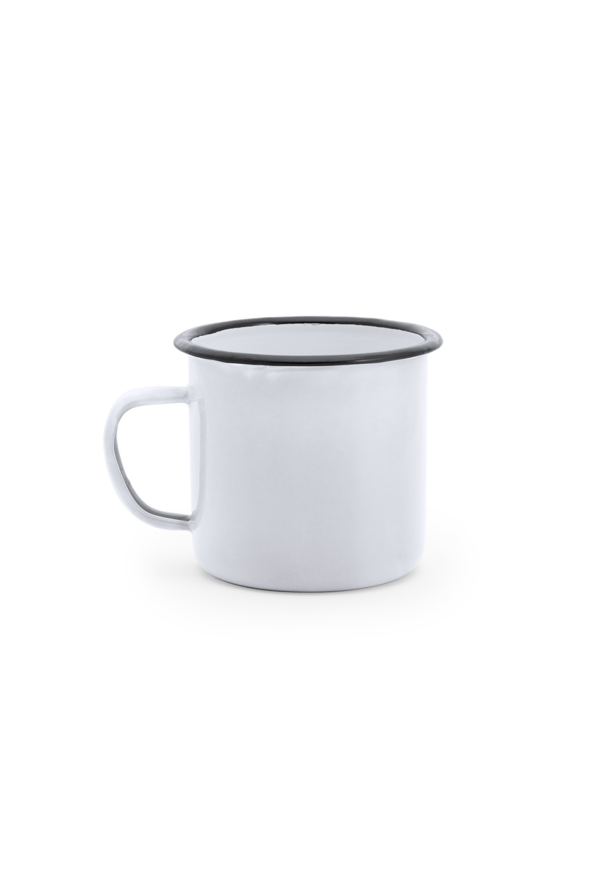 Retro Green Metal Mug - 360ml Vintage Style
