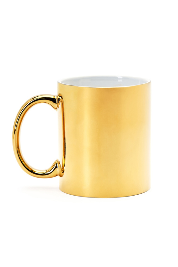 Cana ZALA din ceramică 350ml - Argintiu și Auriu