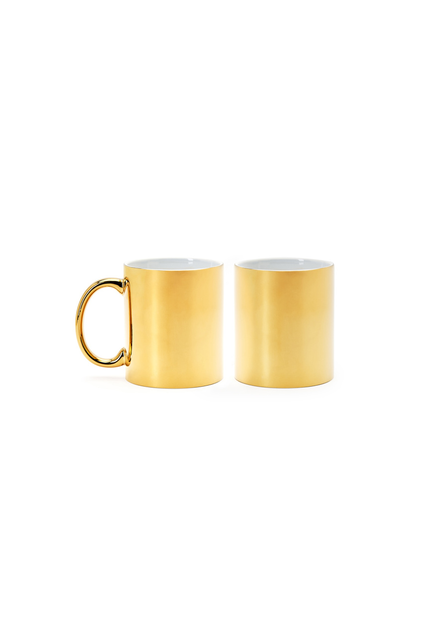 Cana ZALA din ceramică 350ml - Argintiu și Auriu