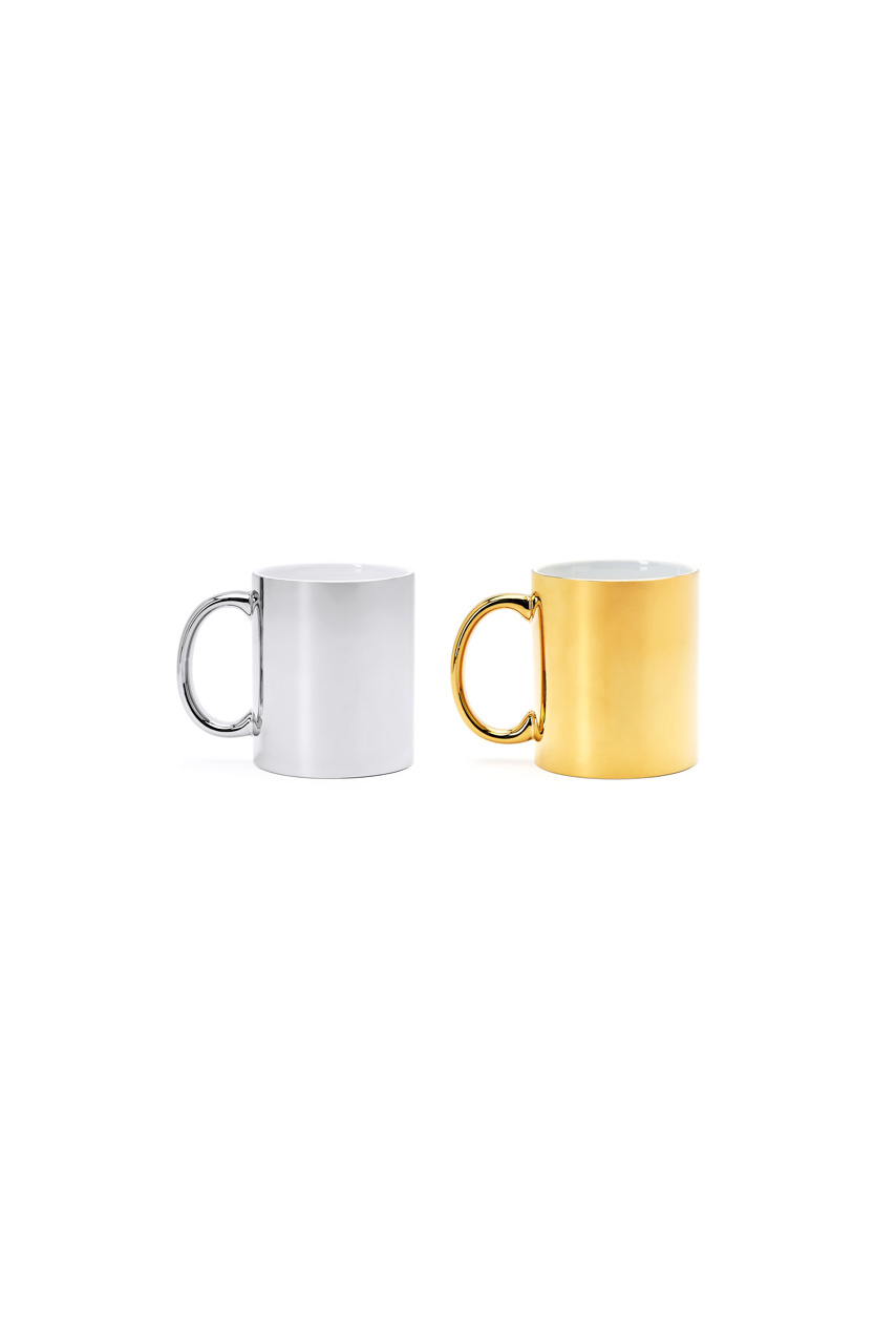 Cana ZALA din ceramică 350ml - Argintiu și Auriu