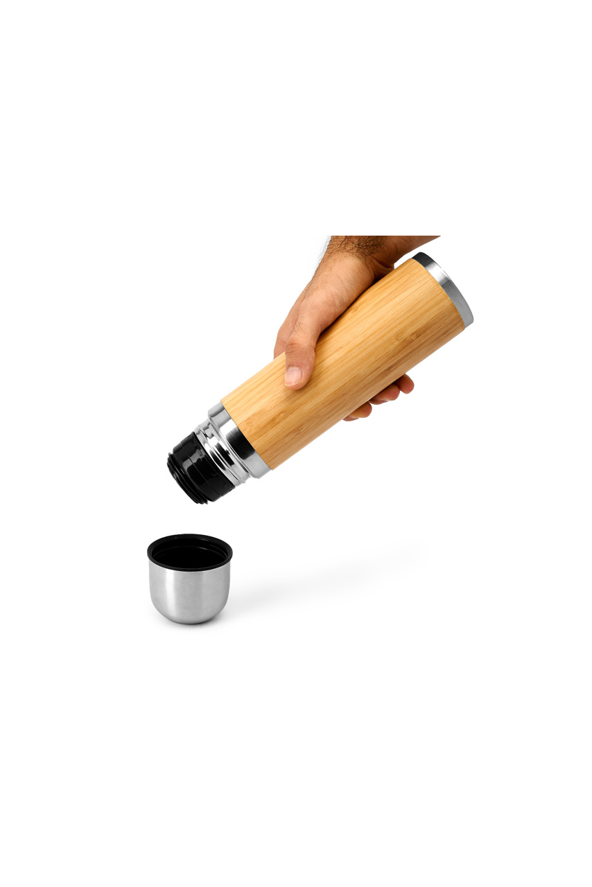 FENGI Stainless Steel Bamboo Thermos - 420 ml