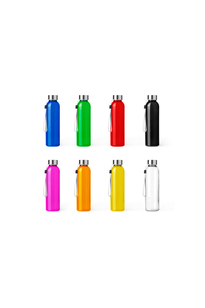 ALFE 500ml Glass Water Bottle with Strap